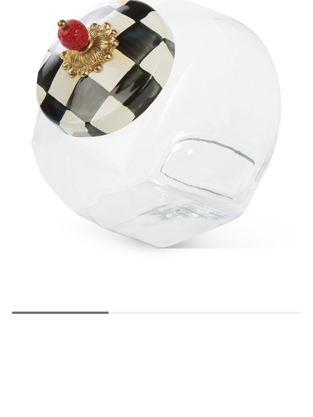 MacKenzie-Childs Courtly Check Cookie Jar NWT - Picture 2 of 5